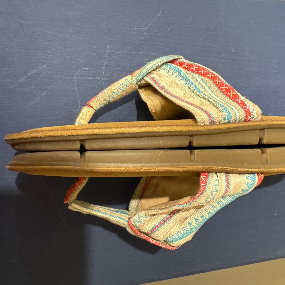 Sketchers sz 7 luxe foam flip flop beach‎ sandal Aztec - Picture 6 of 8